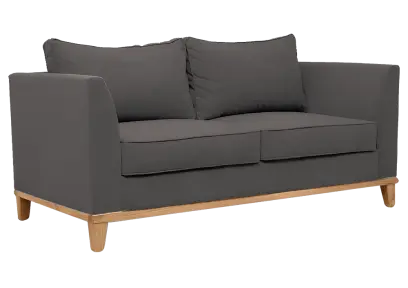 CASANOVA - 2, pohovka, přírodní dub, čalouněná, lak, látka tmavě šedá